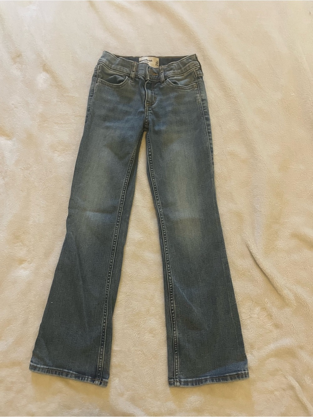 abercrombie kids blue bootcut jeans